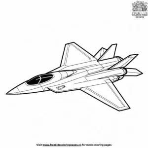 Stealth jet coloring pages