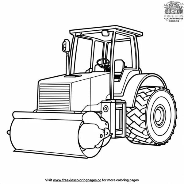 Steamroller coloring pages