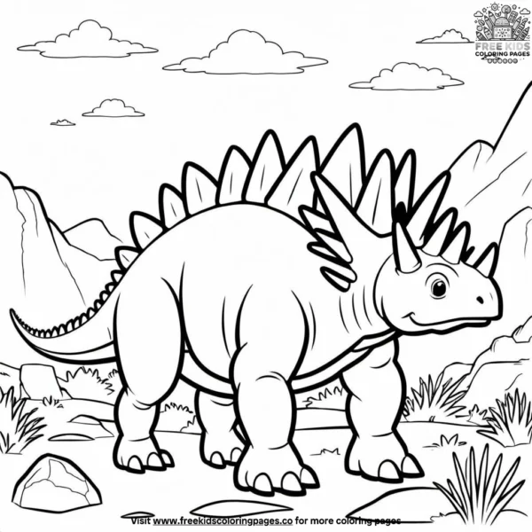 Stegosaurus journey fun coloring pages