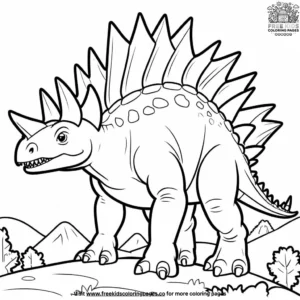 Stegosaurus Rampage World Coloring Pages