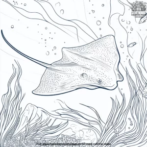 Stingray Gliding Coloring Pages