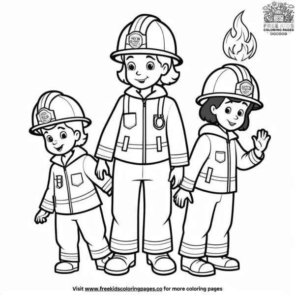 Stop, drop, and roll coloring pages