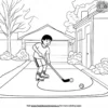 Street Hockey Coloring Pages