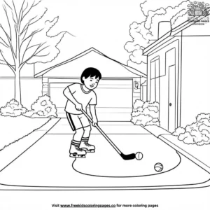 Street Hockey Coloring Pages