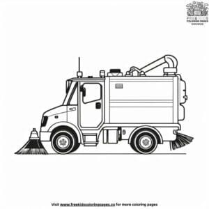 Street Sweeper Clean Coloring Pages