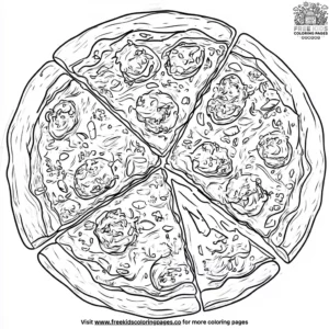 Stuffed crust pizza coloring pages