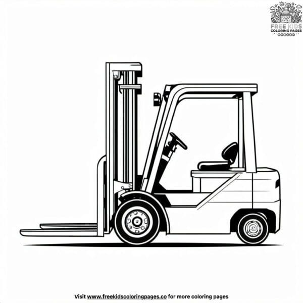 Sturdy forklift coloring pages