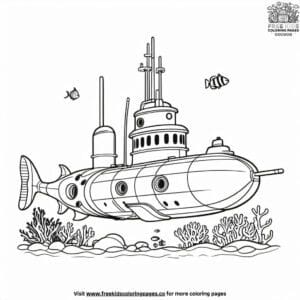 Submarine Exploration Coloring Pages