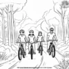 Summer Bike Ride Coloring Pages