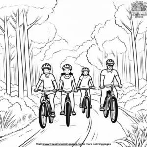 Summer Bike Ride Coloring Pages