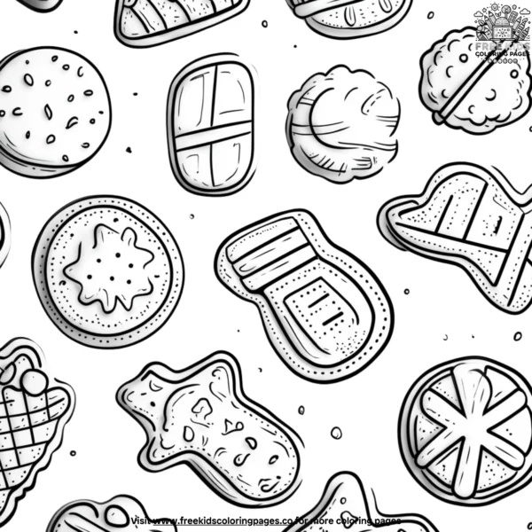 Summer cookie fun coloring pages