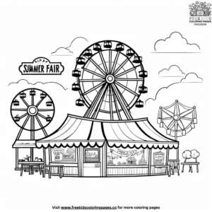 Summer Fair Fun Coloring Pages