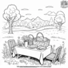 Summer Picnic Fun Coloring Pages