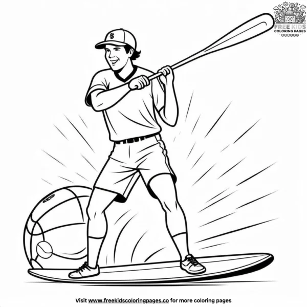 Summer sports coloring pages