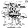 Summer Treehouse Coloring Pages