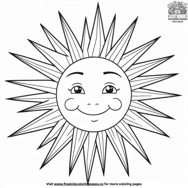 Sunshine coloring pages