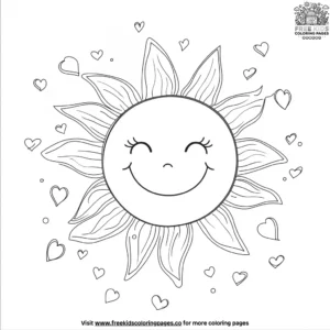 Sunshine love coloring pages