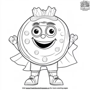 Superhero donuts save the day coloring pages