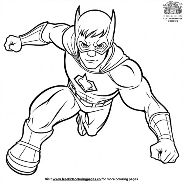 Superhero fun coloring pages