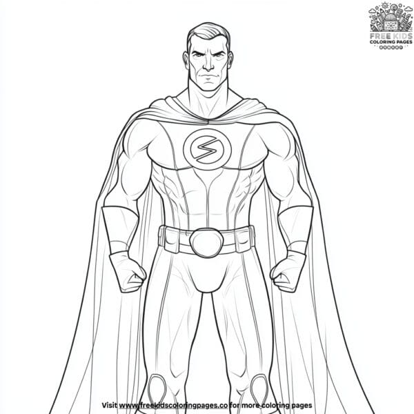 Superhero teacher coloring pages