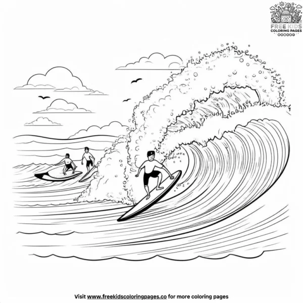 Surf's up coloring pages