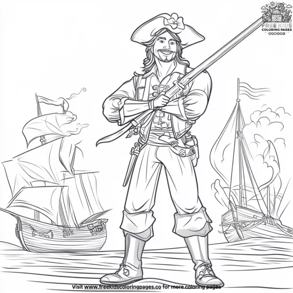 Swashbuckling buccaneers coloring pages