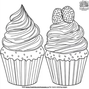 Sweet Cupcakes Coloring Pages