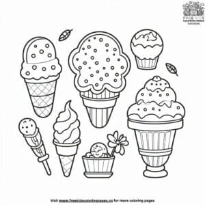 Sweet Springtime Treats Coloring Pages