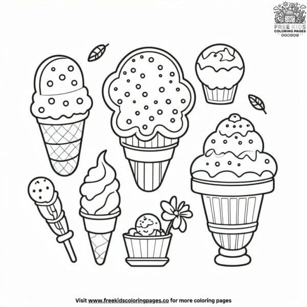 Sweet springtime treats coloring pages