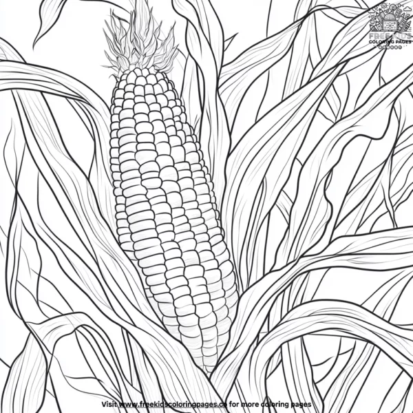 Sweetcorn coloring pages