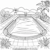 Swimming Pool Coloring Pages