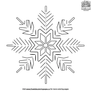 Symmetrical Snowflake Coloring Pages