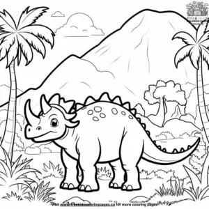 Dinosaur Jungle World Coloring Pages