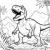 T-Rex Safari Coloring Pages