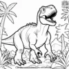 T Rex World Safari Coloring Pages