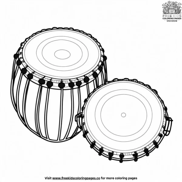 Tabla coloring pages