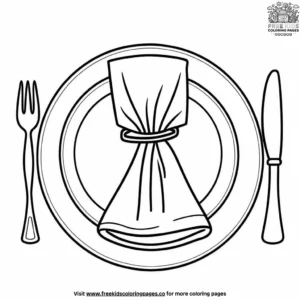 Table Setting Coloring Pages