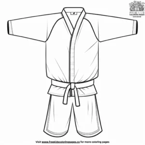 Taekwondo Uniform Coloring Pages