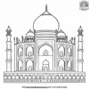 Taj Mahal Wonder Coloring Pages