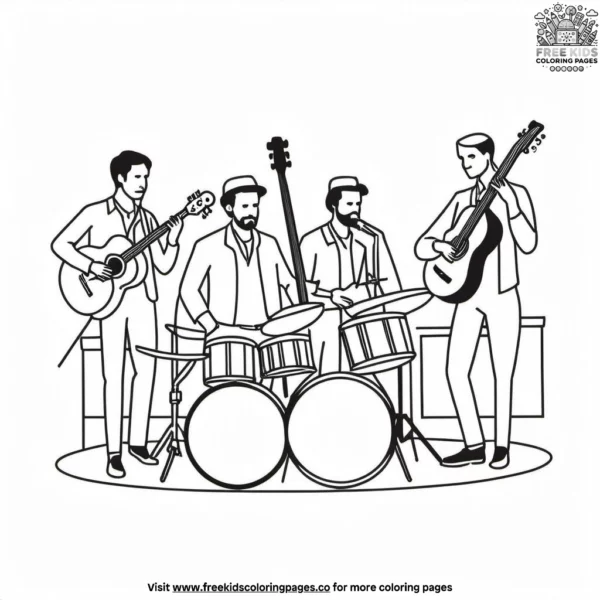 Talented musician coloring pages