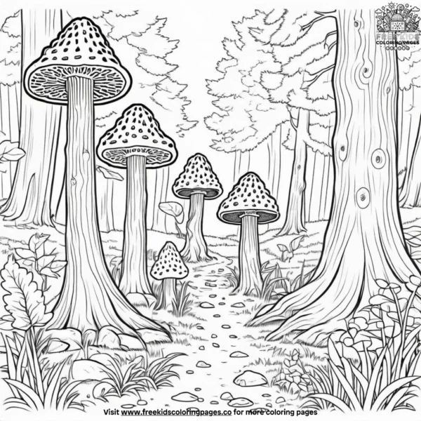 Tall morels coloring pages