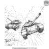 Tank Battle Coloring Pages