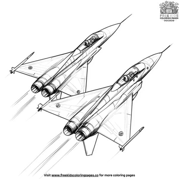 Air force jets coloring pages