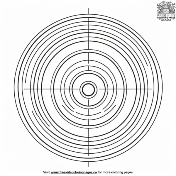 Target and bullseye coloring pages