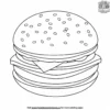 Tasty Burger Emoji Coloring Pages