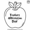 Teachers Appreciation Day Apple Coloring Pages