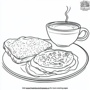 Teacher's Breakfast Treat Coloring Pages