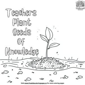 Teachers grow minds coloring pages