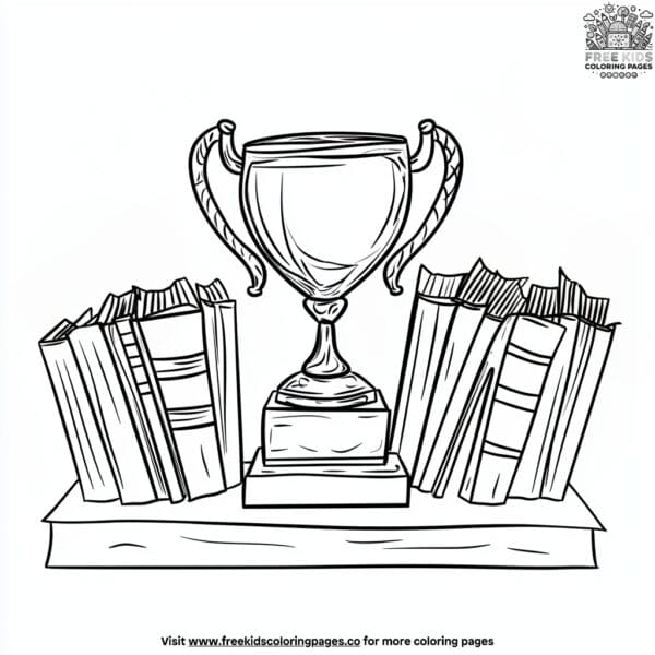 Teacher's trophy coloring pages