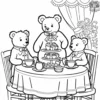 Teddy Bear Tea Party Coloring Pages